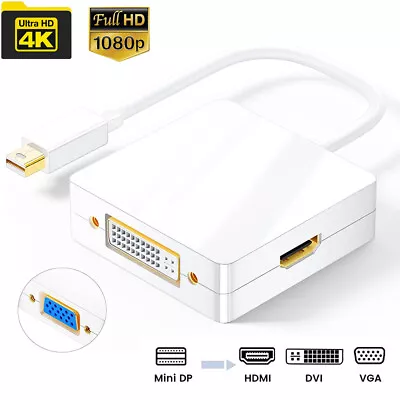 4K Thunderbolt Mini Displayport To HDMI VGA DVI DP Adapter Video Converter Macs • $7.99