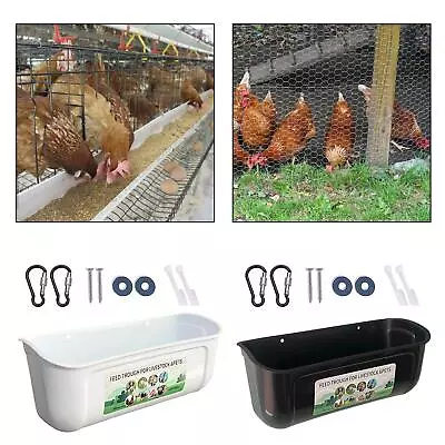 Livestock Feed Trough Chicken Goat Hanging Fence Feeder For Goat Chicken • $27.09