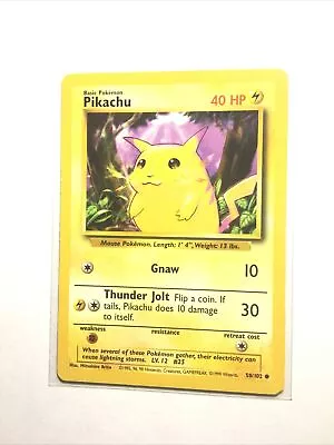 $3.85 • Buy PIKACHU - 58/102 - Base Set - Pokemon Card - LP