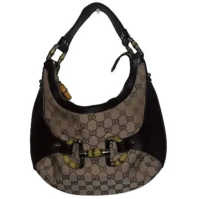 Authentic Genuine GUCCI AMALFI Bag W/large Bambo Horsebit Accent Made In Italy • $699.95