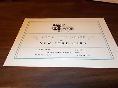 1929 Ford Model A  Family Group  8-page Sales Catalog / Original • $25