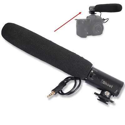 DC/DV Microphone Fr Camera Canon 90D/80D/70D/800D/750D/700D/R6/R5/R1/R/RP • £20.39