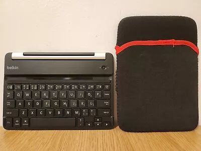 BELKIN F5L153 IPad Mini Fastfit Bluetooth QWERTY Keyboard Case Stand With Case • £10.99