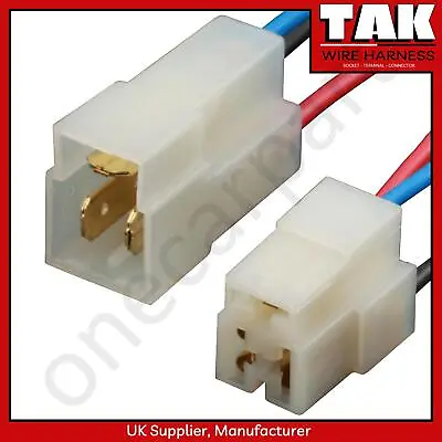 6.3mm Electrical Multi Connector 3 Pin Blade Plug Terminal Block Pre-Wired • £4.99