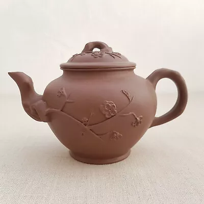 Yixing Teapot - Prunus Blossom - Antique Or Vintage Chinese Clay Teapot • £55