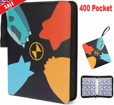 Trading Card Binder 400 Pocket Folder Album Pokemon/MTG/Match Attax UK • £13.92