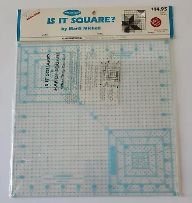 Marti Michell Is It Square?  Tool Acrylic Quilting Ruler 30 60 90 Angles More • $30