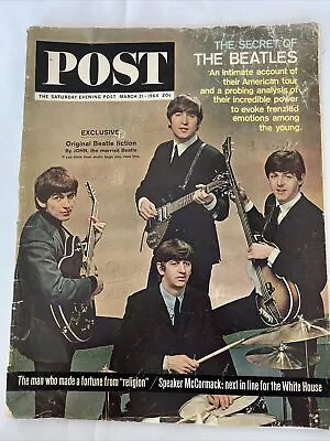 Saturday Evening Post March 21 1964   The Secret Of The Beatles  • $9.97