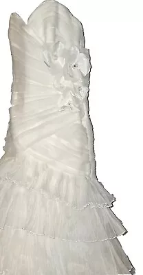 Mori Lee Madeline Gardner Wedding Gown Dress 6603 Strapeless Size 10 Mermaid... • $98.99