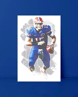 TIM TEBOW Watercolor Painting Art Print/poster FLORIDA GATORS FREE S&H! • $12.99