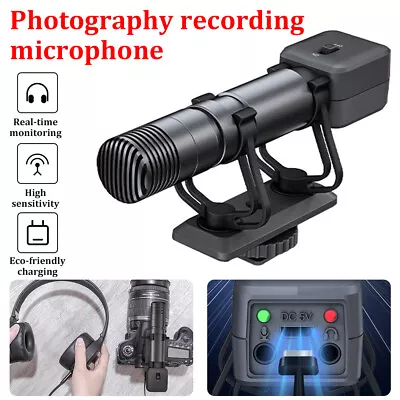 Condenser Microphone Recording Interview Video Mic For Canon Nikon DSLR Camera • £23.99