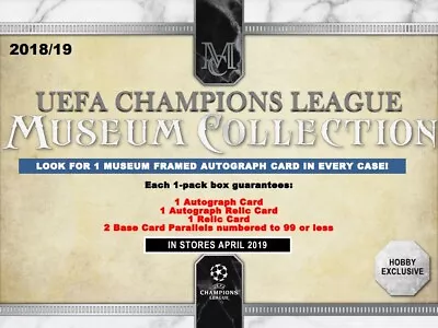 2018-19 Topps Museum Collection UEFA Soccer Sealed Hobby Box - Free Shipping • $583.78