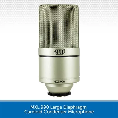 MXL 990 Large Diaphragm Cardioid Condenser Microphone With Shock Mount & Case • £91.99