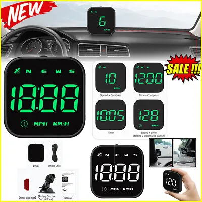 £13.79 • Buy Car Digital GPS Speedometer HUD Head Up Display KMH MPH Compass Overspeed Alarm