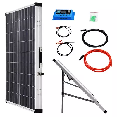 50W 100W 120W 160W 200W Mono Solar Panel Kit Charger Controller Camper Van Shed • £59.95