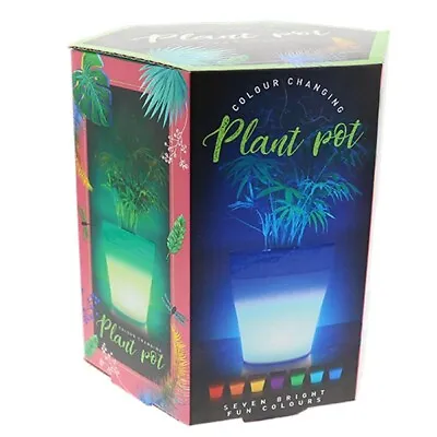 Plant Pot Mood Light Colour Changing Bedroom Bedside Table Lamp Lighting Gift • £15.95