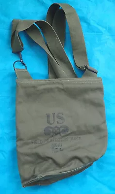 Vintage Original M9a1 Us Military Gas Mask Bag W/ Straps For  Army & Marines • $8.99