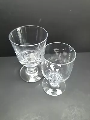 2x Dartington Crystal Glass Rummers Sherry Wine Glasses Missmatch • £25