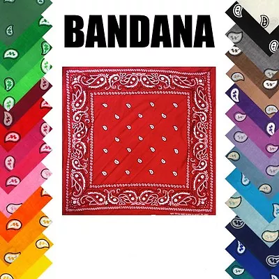 Vintage All Colors BANDANA Paisley Fashionable Scarf Bandana Size 22x22 • $1.49