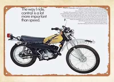 1975 Motorbike KS125 Motorcycle Metal Tin Sign House Of Decor • $18.93