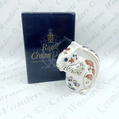 £52 • Buy Royal Crown Derby ‘Squirrel’ Animal Paperweight (Boxed) Gold Stopper