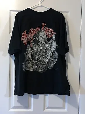 VINTAGE Y2K INDIAN LARRY RAP TEE SIZE XL CHEST 27  LENGTH 30  Biker Motorcycles • $99.99