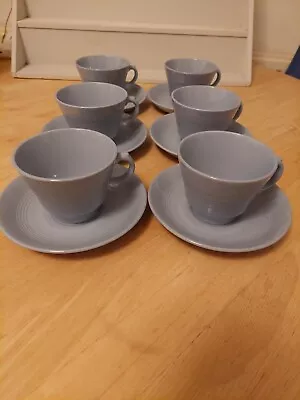 £25 • Buy Six Woods Ware Iris Cups And Saucers.