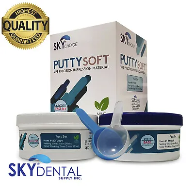 Dental Putty Fast Set PVS VPS Impression Material Mint Base 2 X 300 Ml • $34.99