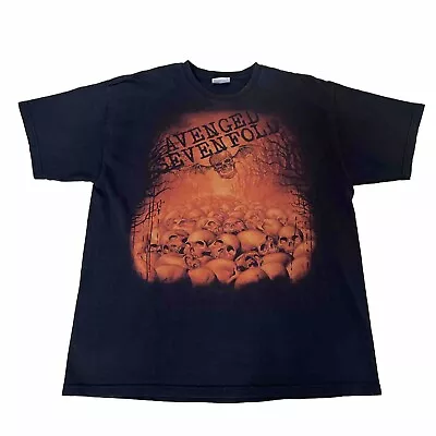 Vintage Avenged Sevenfold Shirt Size L  Black Band Tee • $19.99