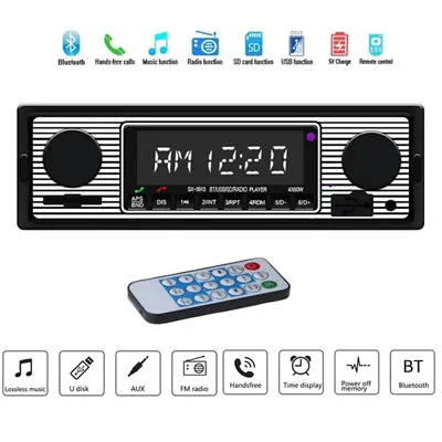 Bluetooth Retro Car Radio MP3 Player Stereo USB AUX Classic Car Stereo-Audio ZT • $32.70