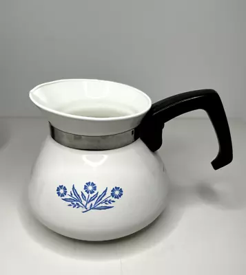 Vintage Corning Ware 6 C Coffee Tea Pot Kettle Classic Blue Cornflower No Lid • $24.45