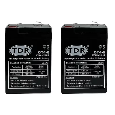 2x 6v 4ah Battery For 6 Volts 4.0Ah Kids Car Ride On Toys Scooter Bike • $43.16