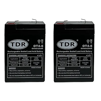 2x 6V 4AH SLA Rechargeable Battery 6volt Sealed Lead 4ah Toy Electric UPS Alarm • $42.68