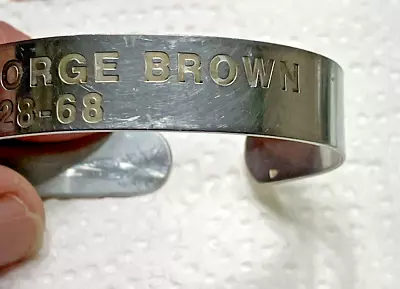 Viet Nam Prisoner Of War MIA POW Bracelet M/SGT GEORGE BROWN 03-28-68 • $65