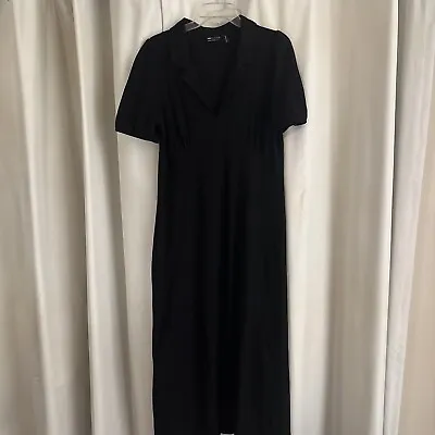 $25 • Buy Ladies Black Midi Dress Size 14