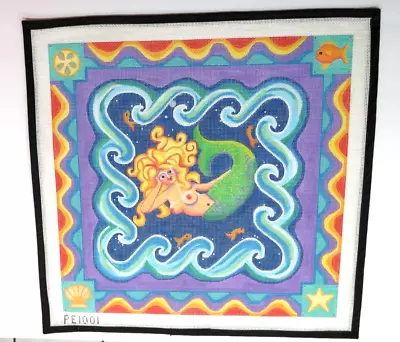 Susan Roberts Colorful Mermaid Handpainted Needlepoint Canvas 13 Count • $189.50