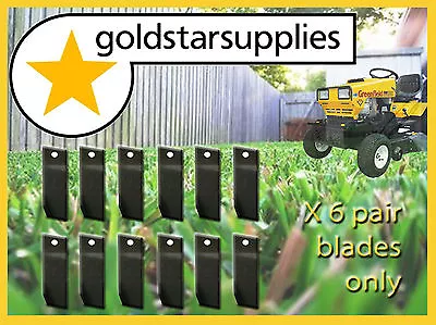 6 X Sets Of Greenfield Ride-on Mower Blades Only - Oem: Gt2139 • $77.31