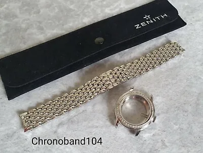 Genuine OEM Zenith Chronomaster El Primero 32mm Diamond Watch Case/Bracelet NOS • £525