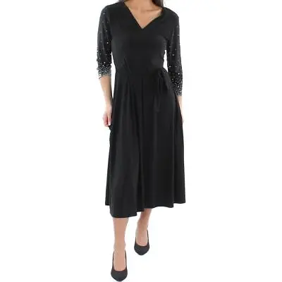 MSK Womens Knit Beaded Cocktail Midi Dress BHFO 9954 • $14.99