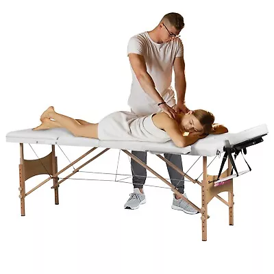 Portable Massage Table Bed Couch Adjustable Folding Beauty Therapy Tattoo Salon • £89.99