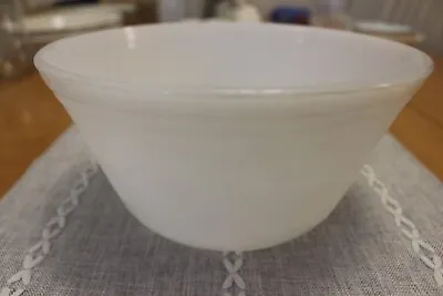 Vintage Federal Glass White Milk Glass Ovenware Mixing Bowl  • $8.50