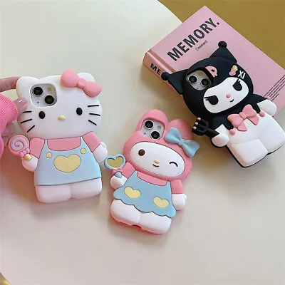For IPhone 15 Pro Max 14 13 12 11 XR 3D Cute Hello Kitty Kuromi Shockproof Case • $17.45