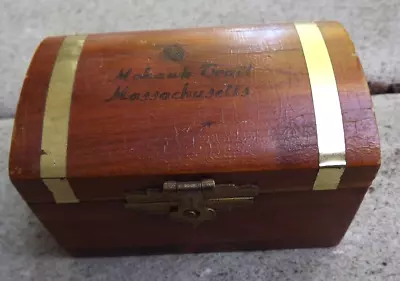 Vintage Miniature Mohawk Trail Massachusetts Souvenir Cedar Chest • $12