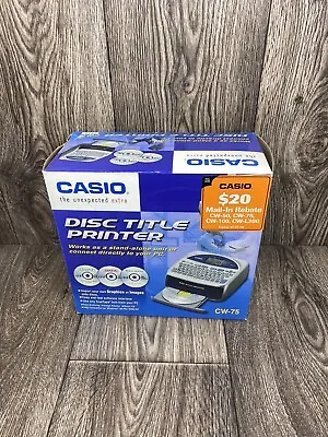 Casio USB Direct CD DVD Disc Title Printer With Qwerty Keyboard Model CW-75 NIB • $149.99