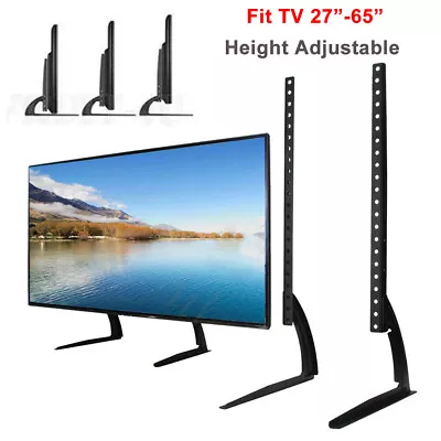 Universal LCD Flat Screen TV Table Top Stand Base Padded Bottom Feet 22 -65  PC • £13.99