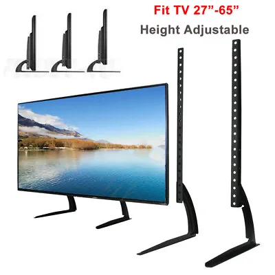 Universal LCD Flat Screen TV Table Top Stand Base Padded Bottom Feet 26  To 65  • £13.99