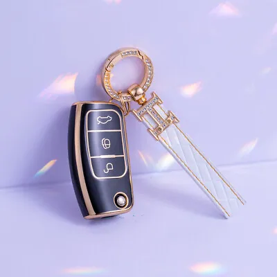 2024 Smart Car Key Fob Case Cover Keychain 3 Buttons For Ford Focus Fiesta Kuga • $19.92