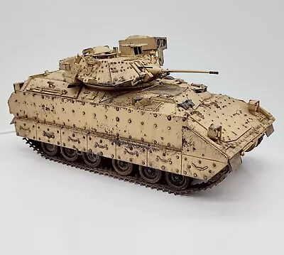 1:35 Scale Built Painted Plastic Model US M2a2 Bradley IFV Iraq M2 Tank • $79.99