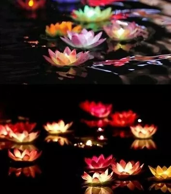 Floating Lotus Water Lantern Water Lily Candle Light Pool Party Decoration 20 PC • $24.99