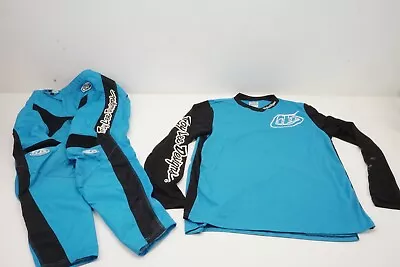 Troy Lee Designs TLD GP Off-Road Motocross Baby Blue Black Pant Jersey 30 Large • $90